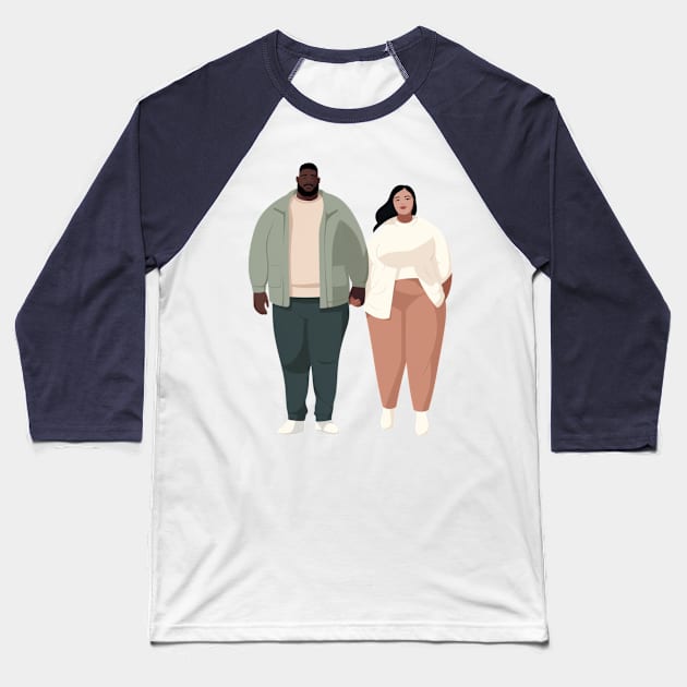 Plus size couple Baseball T-Shirt by hnueng111